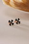 Heliophilia Silver Pendientes NRZ999856 Plata de Ley 925 Baño de Radio Oro Rosa y Negro